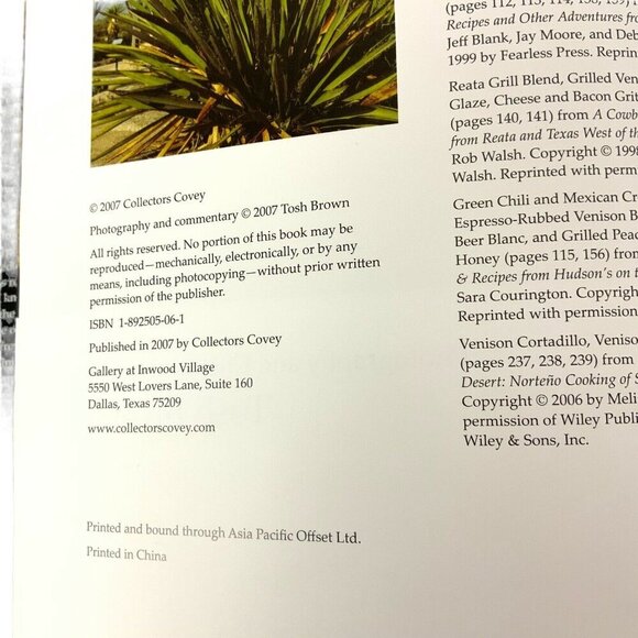 Grazing Across Texas Rod Gun & Ranch Cooking By Tosh Brown Hardcover 2007 - Picture 5 of 12